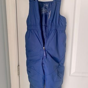 LL Bean Kids 4T Bib Snowpants - Blue, Excellent Condition